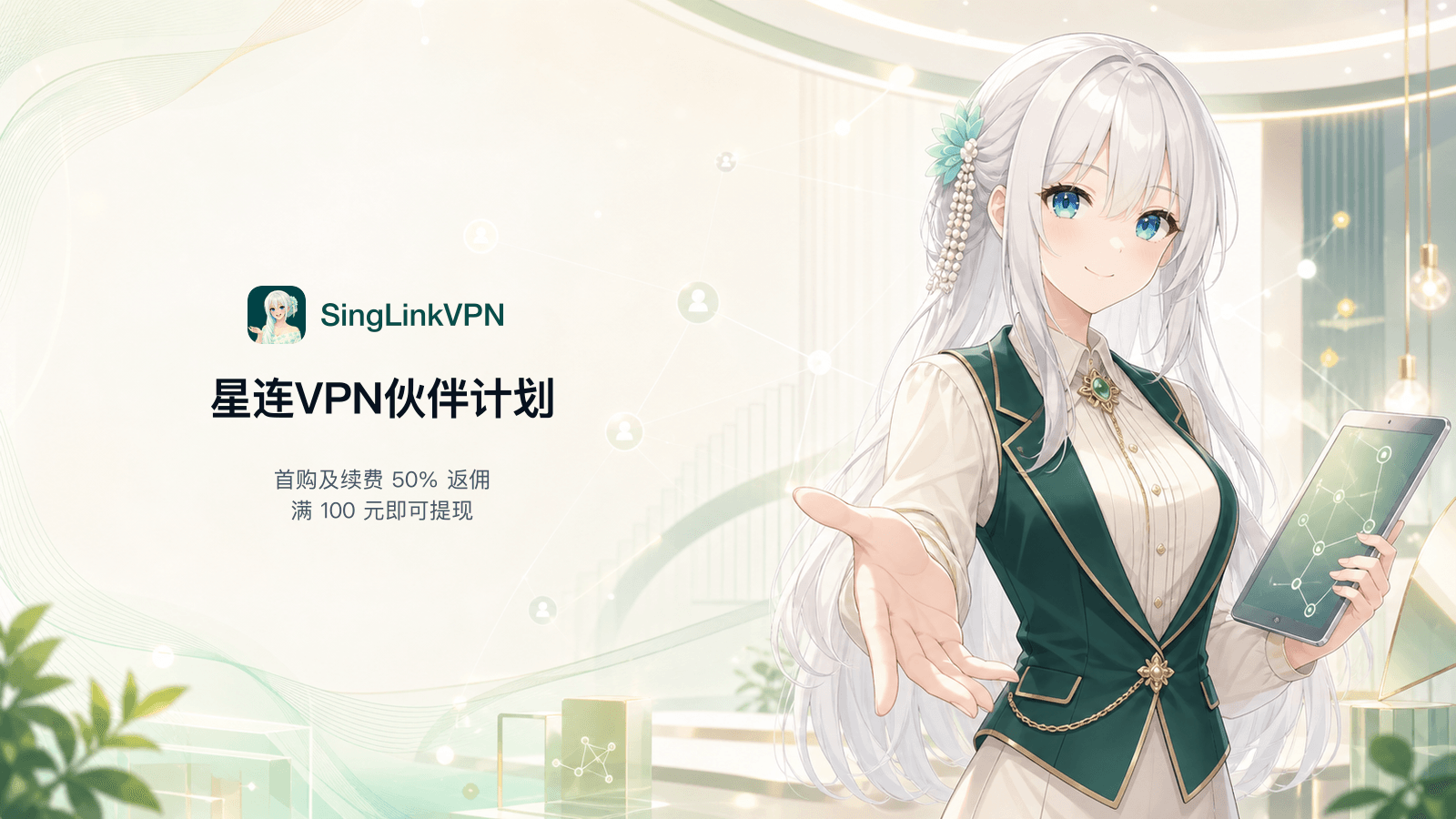 星连VPN伙伴计划完整指南：首购及续费50%返佣，满100元即可提现