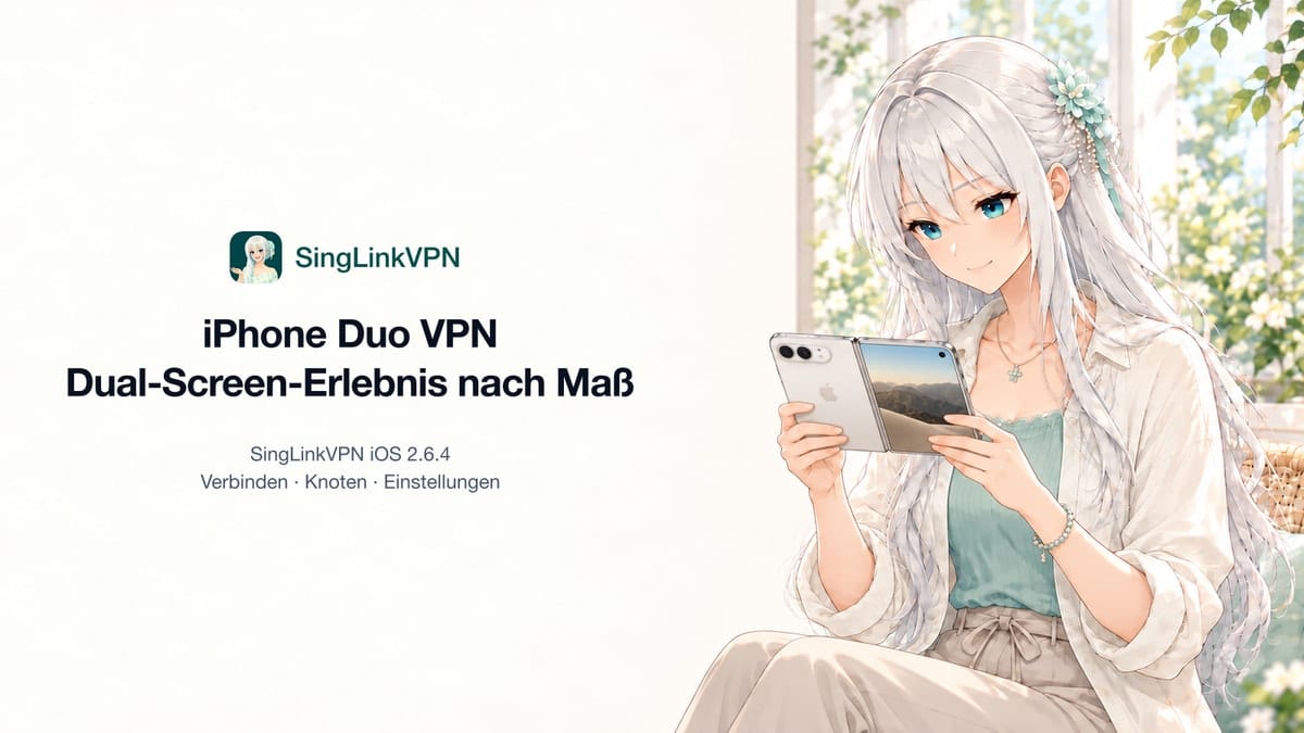 Zum Start des iPhone Duo: SingLinkVPN mit eigener Dual-Screen-Oberfläche