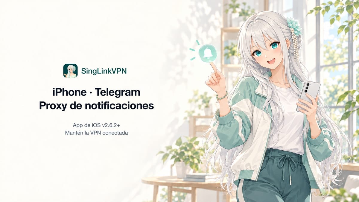 ¿No recibes notificaciones de Telegram en el iPhone? Configura el proxy de SingLinkVPN